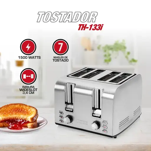 Tostador Acero Inox THOMAS TH-133i